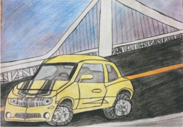 "Rainbow Bridge and Chevrolet Camaro"