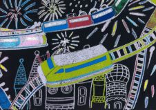 Light up rainbow train