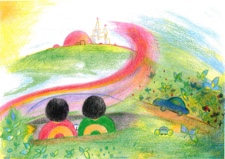 Amusement park on the hill