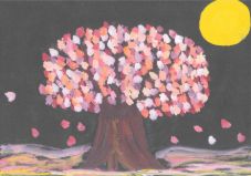 Night cherry blossom of memories