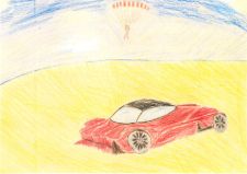 Skydiving with a luxury car