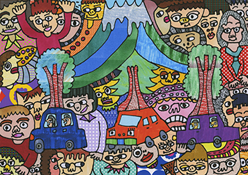 「みんなー富士山へ車でいっしょにいこう」