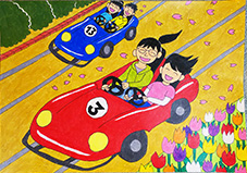 ゴーカートでドライブ