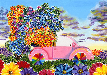 「溢れんばかりの花を届けに」