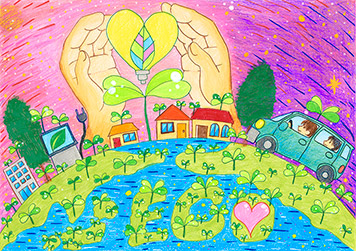 「地球にやさしいエコカー」