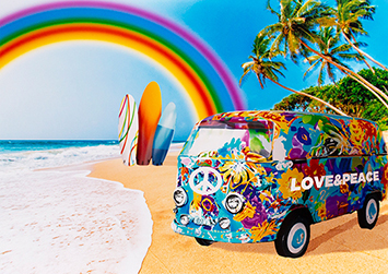 「旅する現代のヒッピー」